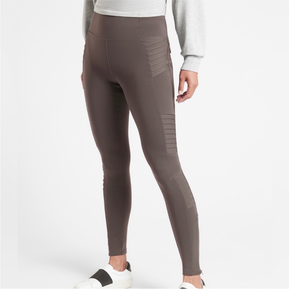 NWT Athleta Delancey Gleam Moto Tight Size SP (A5)